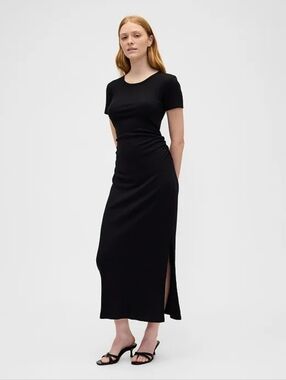 NWT - GAP   Modern Rib Maxi T-Shirt Black Dress